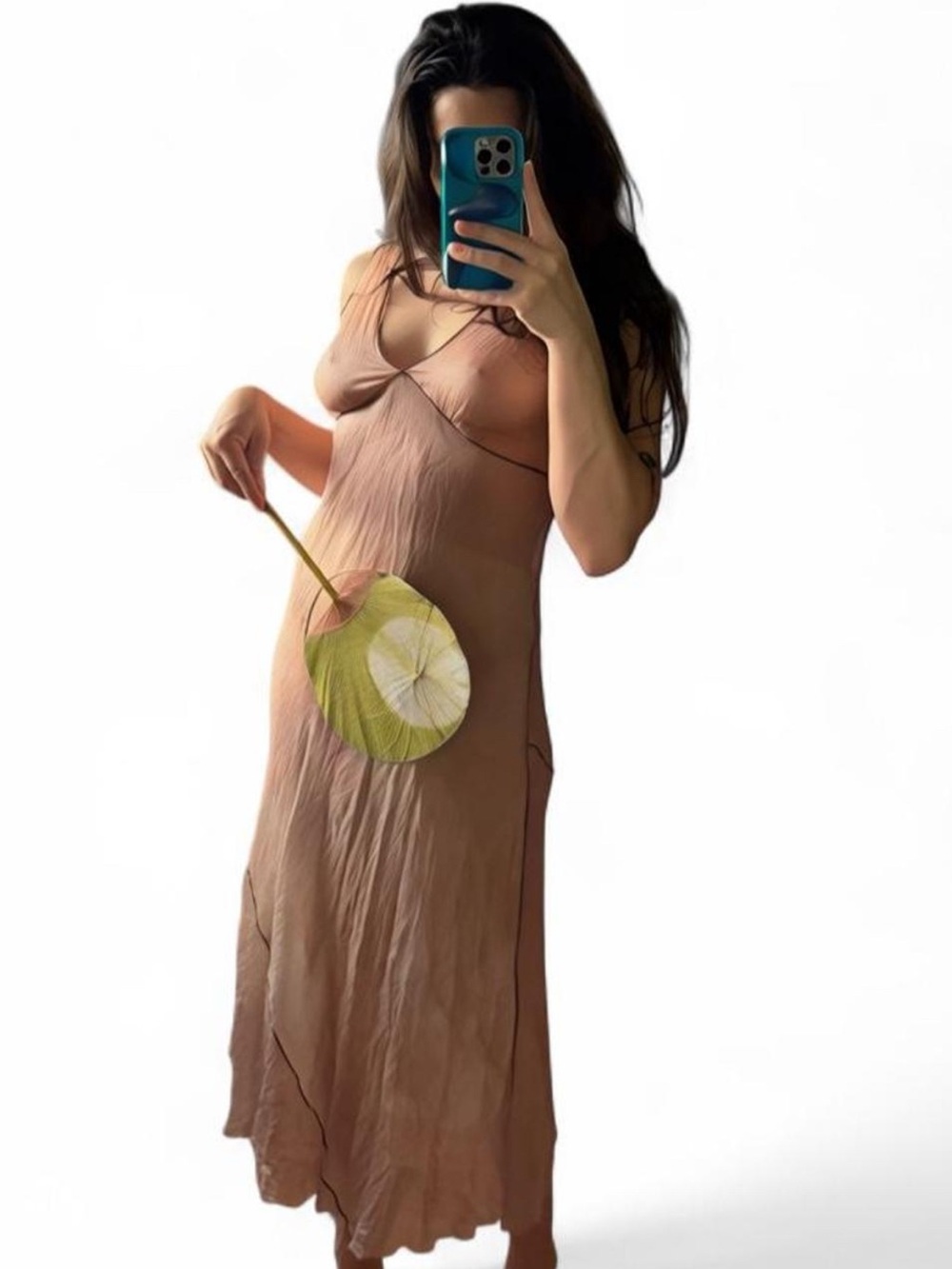 Y2K Rozae Nichols silk chiffon slip dress